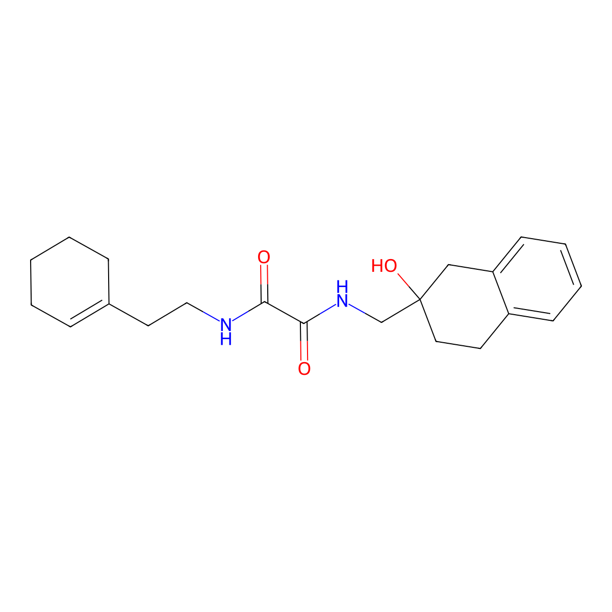 N1-(2-(cyclohex-1-en-1-yl)ethyl)-N2-((2-hydroxy-1,2,3,4-tetrahydronaphthalen-2-yl)methyl)oxalamide molecular structure, CAS 1421529-46-5