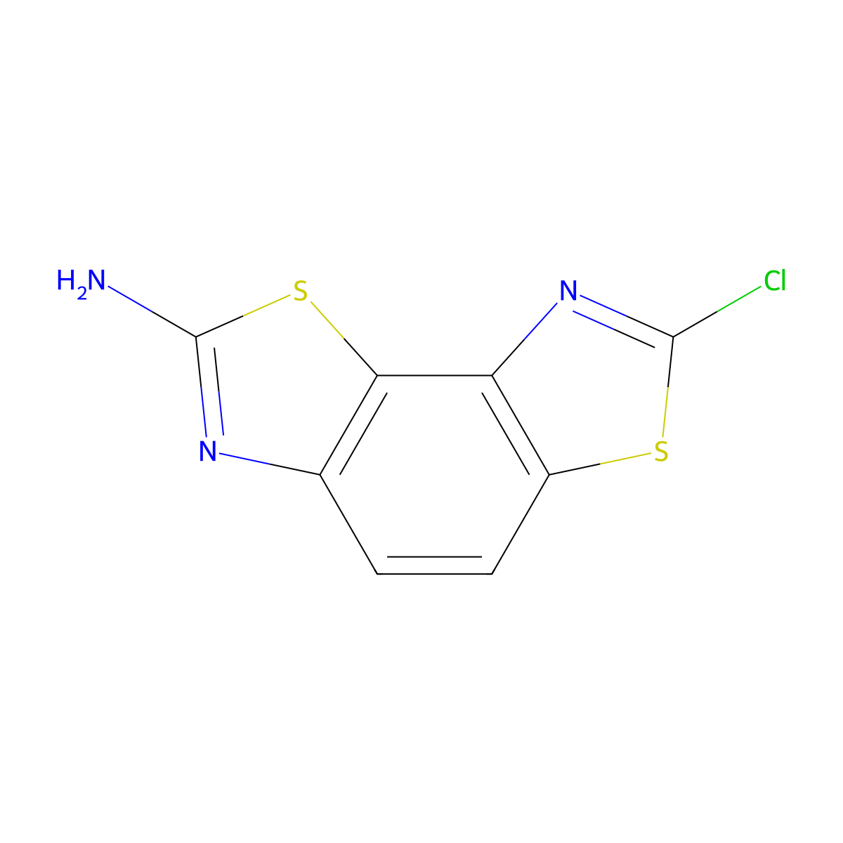 7-Chlorobenzo[1,2-d:3,4-d']bis(thiazole)-2-amine molecular structure, CAS 1421529-92-1