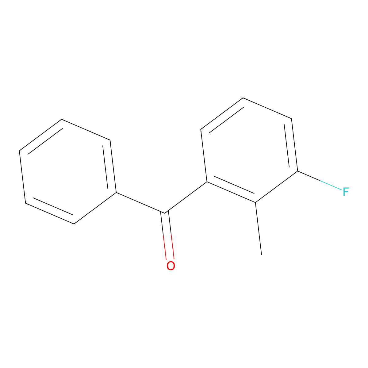 (3-Fluoro-2-methylphenyl)(phenyl)methanone molecular structure, CAS 142153-70-6