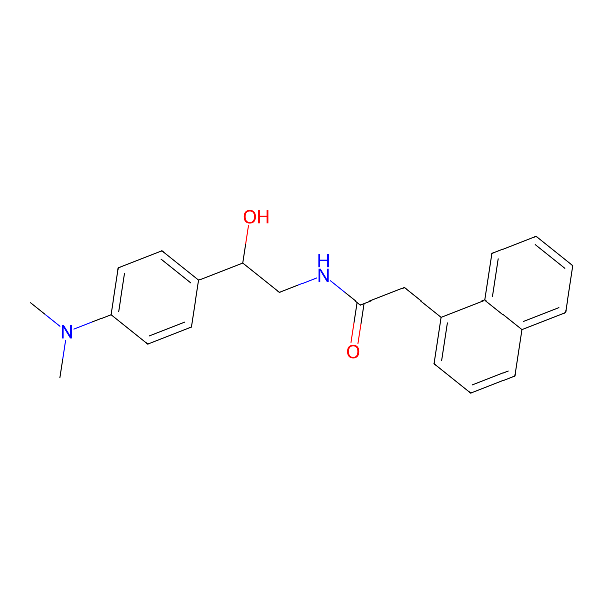N-{2-[4-(Dimethylamino)phenyl]-2-hydroxyethyl}-2-(naphthalen-1-YL)acetamide molecular structure, CAS 1421530-00-8