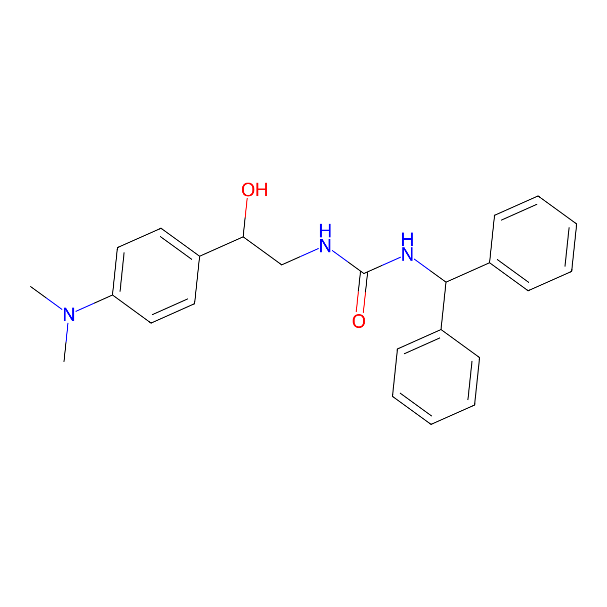 1-Benzhydryl-3-(2-(4-(dimethylamino)phenyl)-2-hydroxyethyl)urea molecular structure, CAS 1421530-21-3