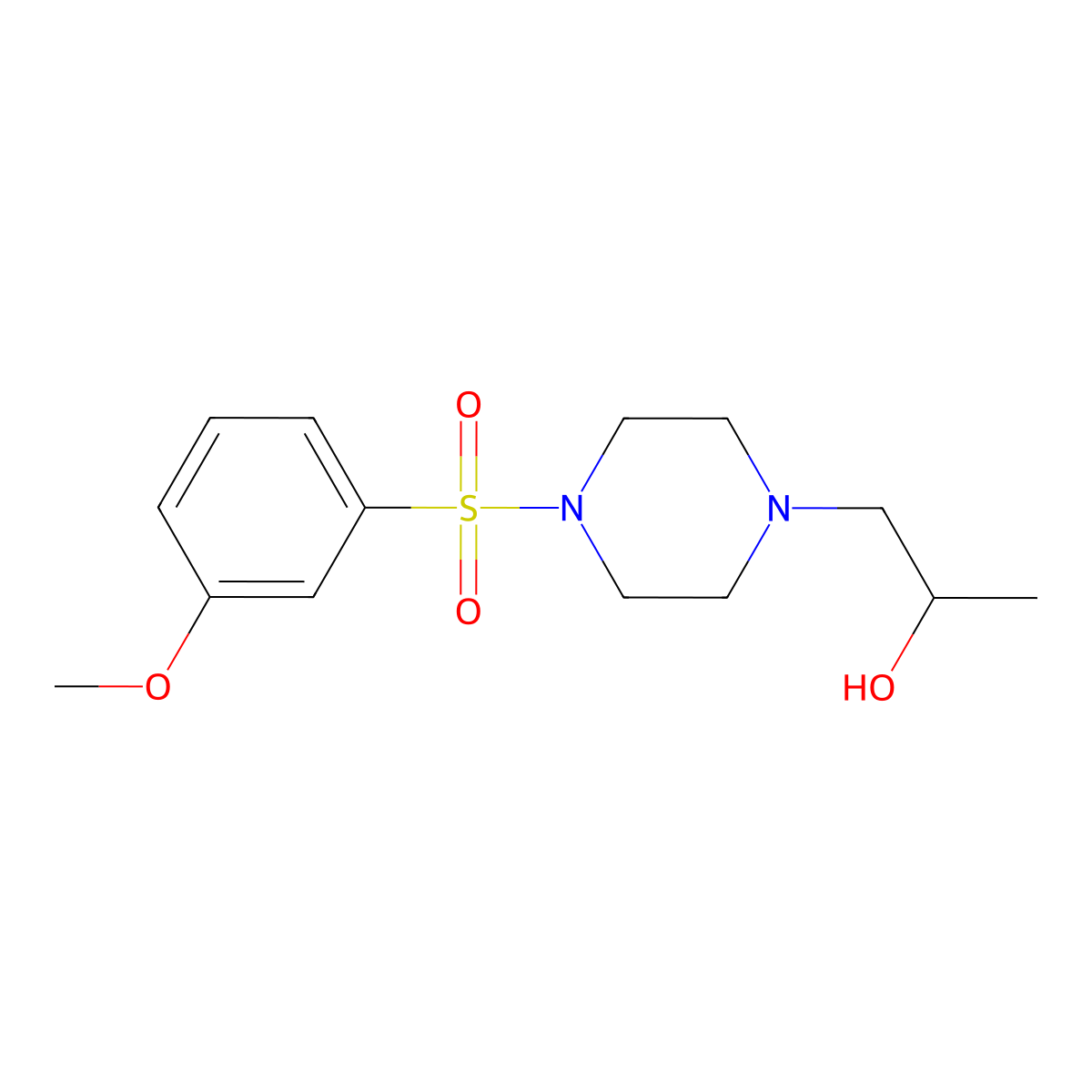 1-(4-((3-Methoxyphenyl)sulfonyl)piperazin-1-yl)propan-2-ol molecular structure, CAS 1421530-43-9
