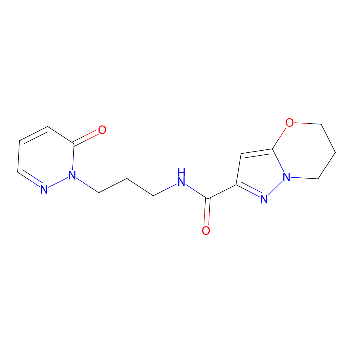 N-(3-(6-oxopyridazin-1(6H)-yl)propyl)-6,7-dihydro-5H-pyrazolo[5,1-b][1,3]oxazine-2-carboxamide molecular structure, CAS 1421530-58-6