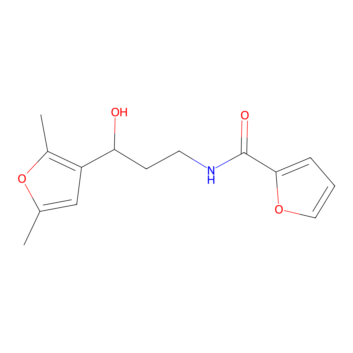 N-[3-(2,5-Dimethylfuran-3-YL)-3-hydroxypropyl]furan-2-carboxamide molecular structure, CAS 1421530-75-7