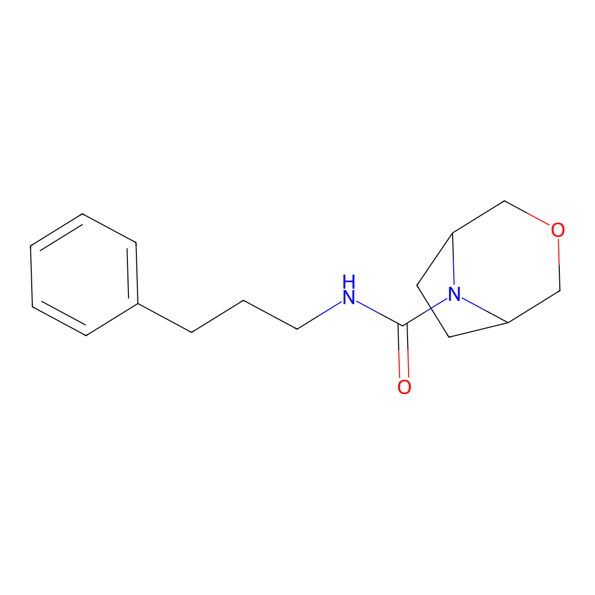 N-(3-Phenylpropyl)-3-oxa-8-azabicyclo[3.2.1]octane-8-carboxamide molecular structure, CAS 1421531-02-3