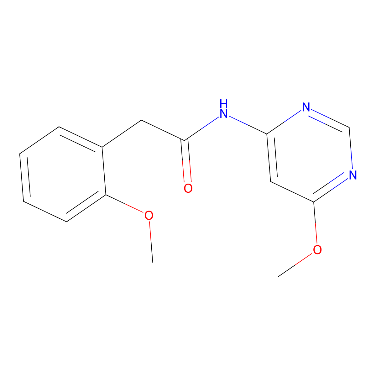 2-(2-methoxyphenyl)-N-(6-methoxypyrimidin-4-yl)acetamide molecular structure, CAS 1421531-66-9