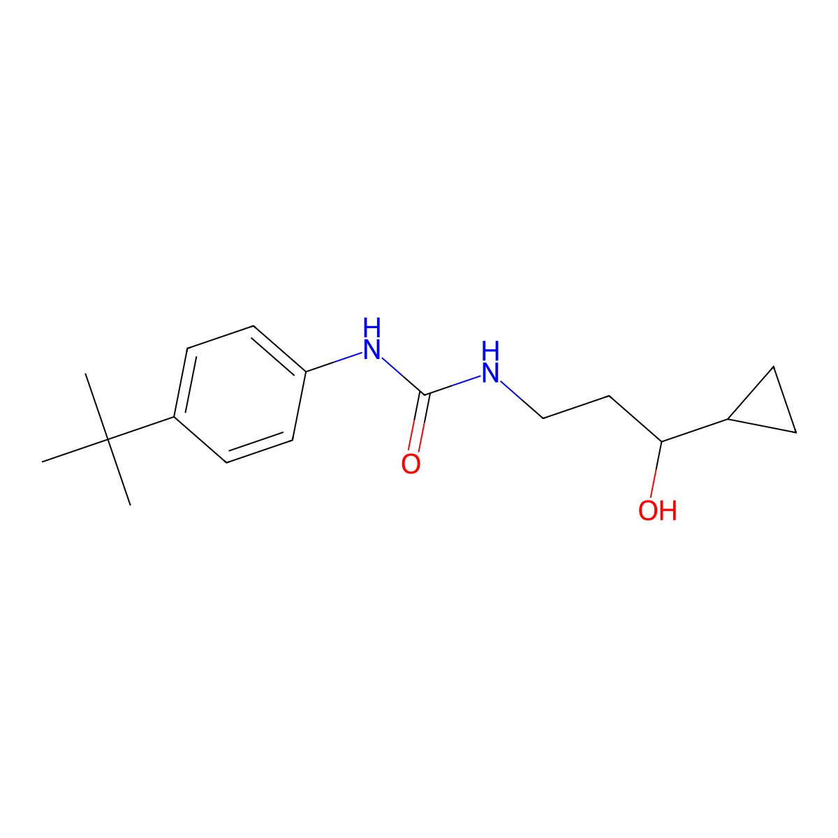 1-(4-(Tert-butyl)phenyl)-3-(3-cyclopropyl-3-hydroxypropyl)urea molecular structure, CAS 1421532-44-6