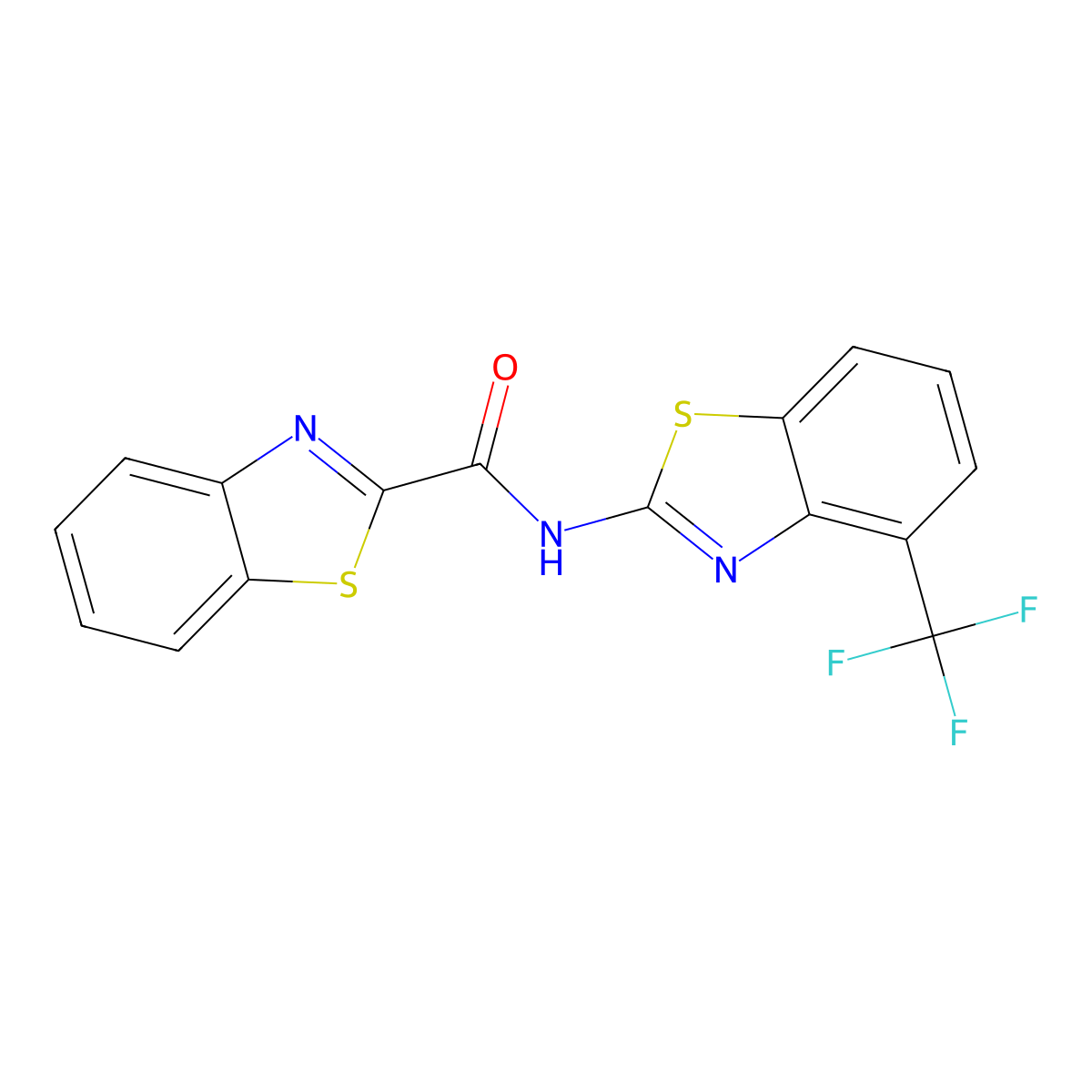 N-[4-(trifluoromethyl)-1,3-benzothiazol-2-yl]-1,3-benzothiazole-2-carboxamide molecular structure, CAS 1421532-49-1