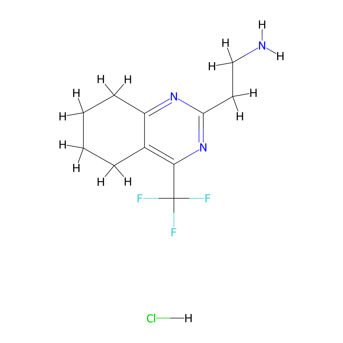 2-(4-Trifluoromethyl-5,6,7,8-tetrahydro-quinazolin-2-yl)-ethylamine hydrochloride molecular structure, CAS 1421532-68-4