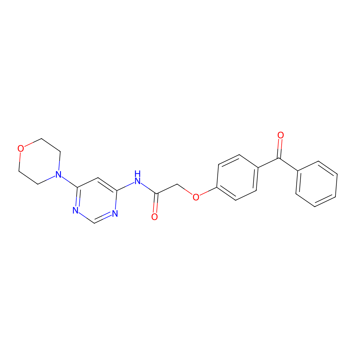 2-(4-benzoylphenoxy)-N-(6-morpholinopyrimidin-4-yl)acetamide molecular structure, CAS 1421533-02-9