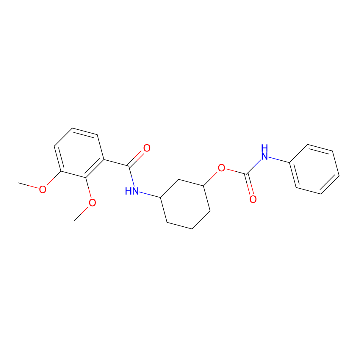 3-(2,3-Dimethoxybenzamido)cyclohexyl phenylcarbamate molecular structure, CAS 1421533-03-0
