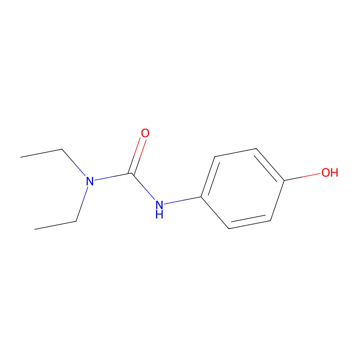 3,3-Diethyl-1-(4-hydroxyphenyl)urea molecular structure, CAS 142154-52-7