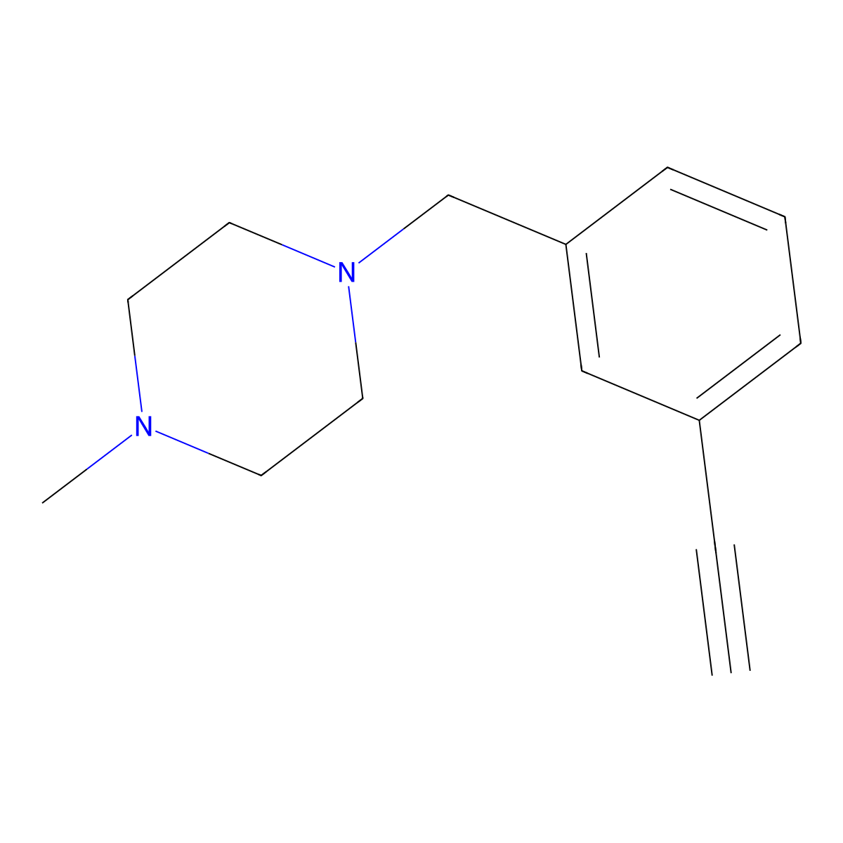 1-(3-Ethynylbenzyl)-4-methylpiperazine molecular structure, CAS 1421580-62-2
