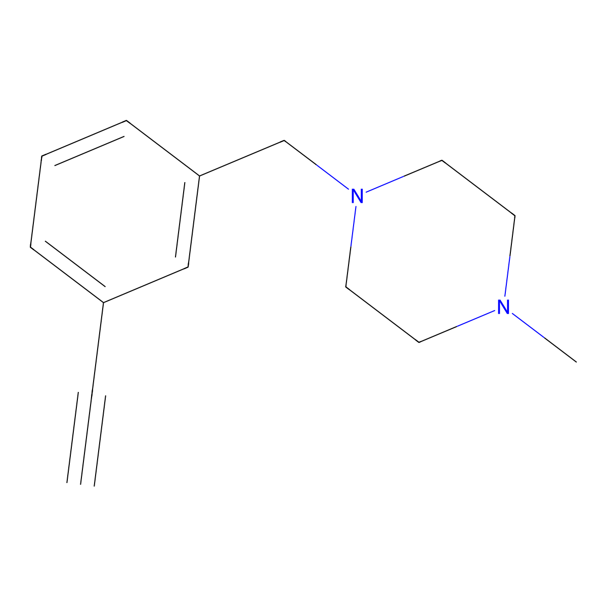 1-(3-Ethynylbenzyl)-4-methylpiperazine molecular structure, CAS 1421580-62-2
