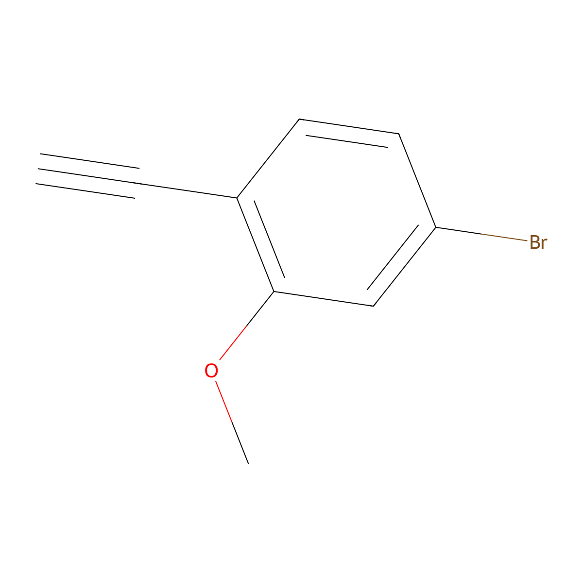 4-Bromo-1-ethynyl-2-methoxybenzene molecular structure, CAS 1421581-03-4