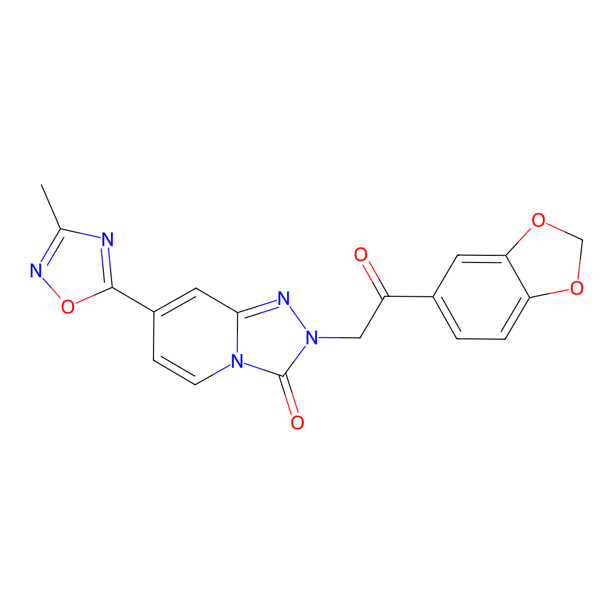 2-[2-(1,3-benzodioxol-5-yl)-2-oxoethyl]-7-(3-methyl-1,2,4-oxadiazol-5-yl)[1,2,4]triazolo[4,3-a]pyridin-3(2H)-one molecular structure, CAS 1421583-35-8