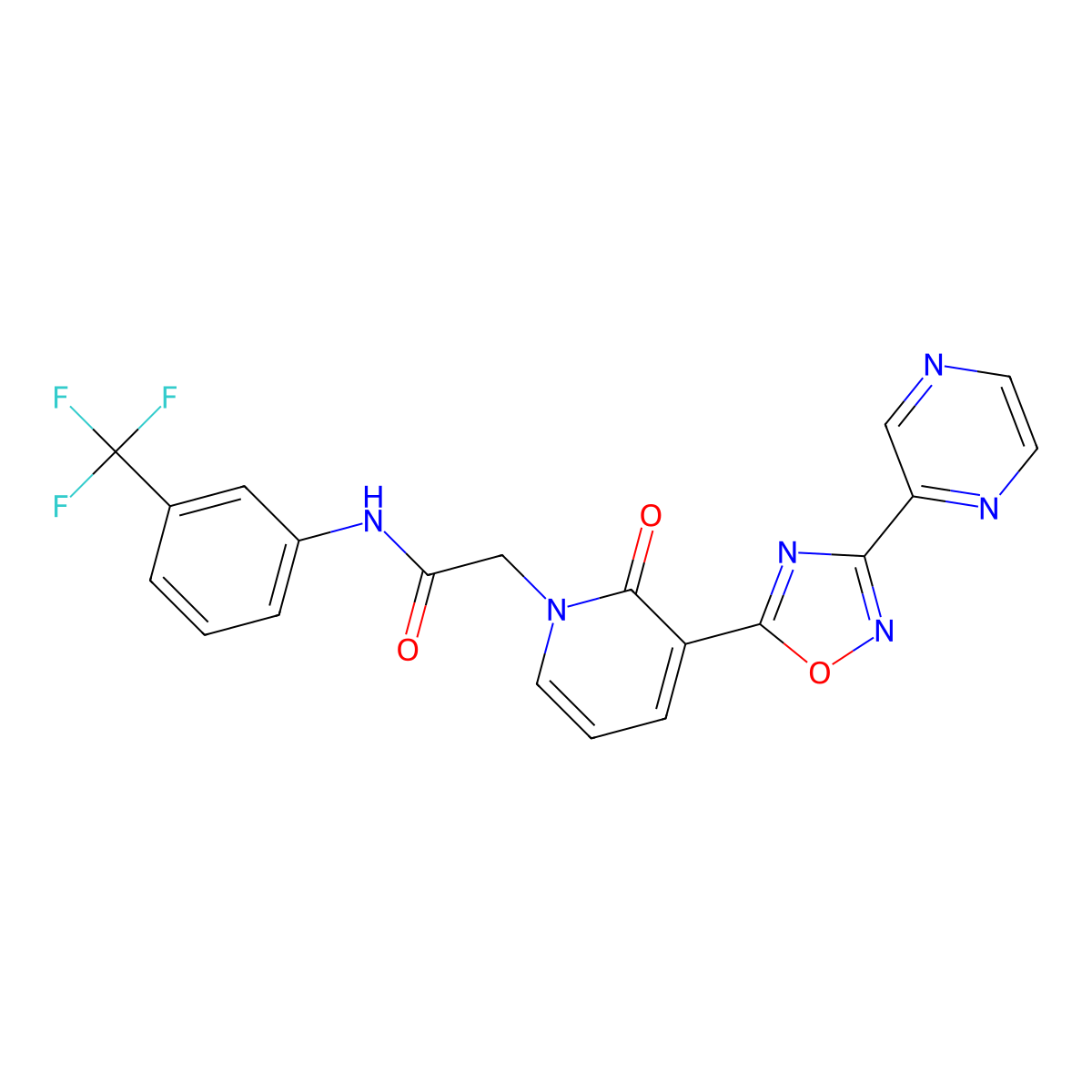 C20H13F3N6O3 molecular structure, CAS 1421583-61-0