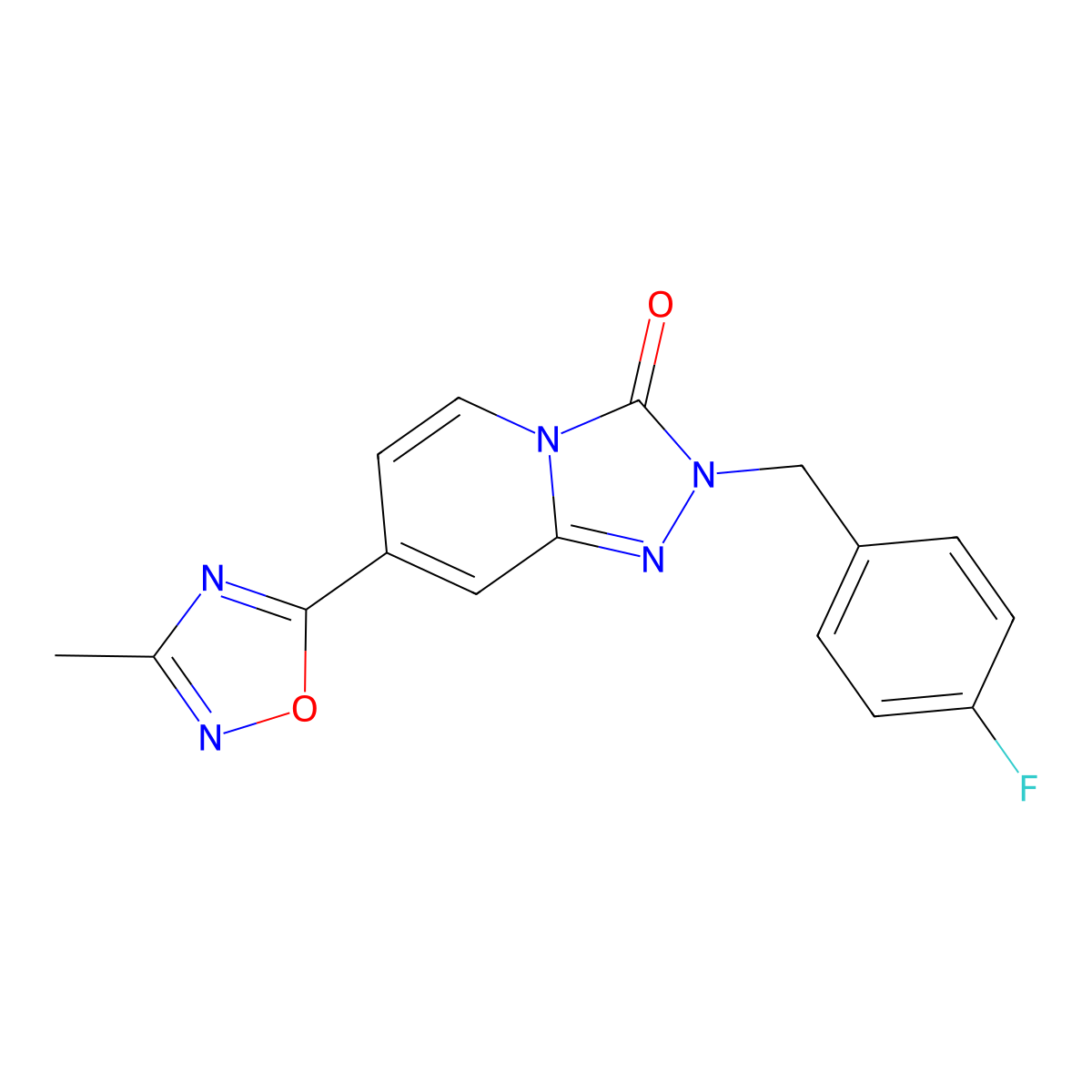 2-(4-fluorobenzyl)-7-(3-methyl-1,2,4-oxadiazol-5-yl)[1,2,4]triazolo[4,3-a]pyridin-3(2H)-one molecular structure, CAS 1421583-69-8