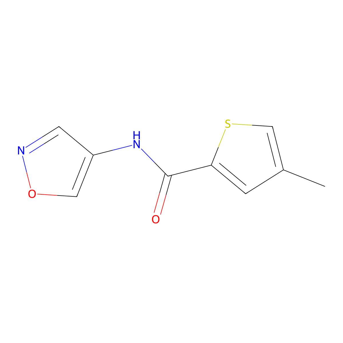 N-(isoxazol-4-yl)-4-methylthiophene-2-carboxamide molecular structure, CAS 1421583-74-5