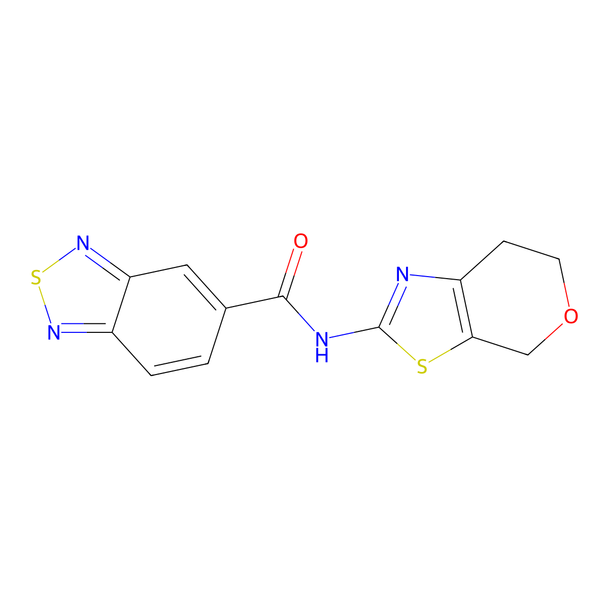 N-(6,7-dihydro-4H-pyrano[4,3-d]thiazol-2-yl)benzo[c][1,2,5]thiadiazole-5-carboxamide molecular structure, CAS 1421583-82-5