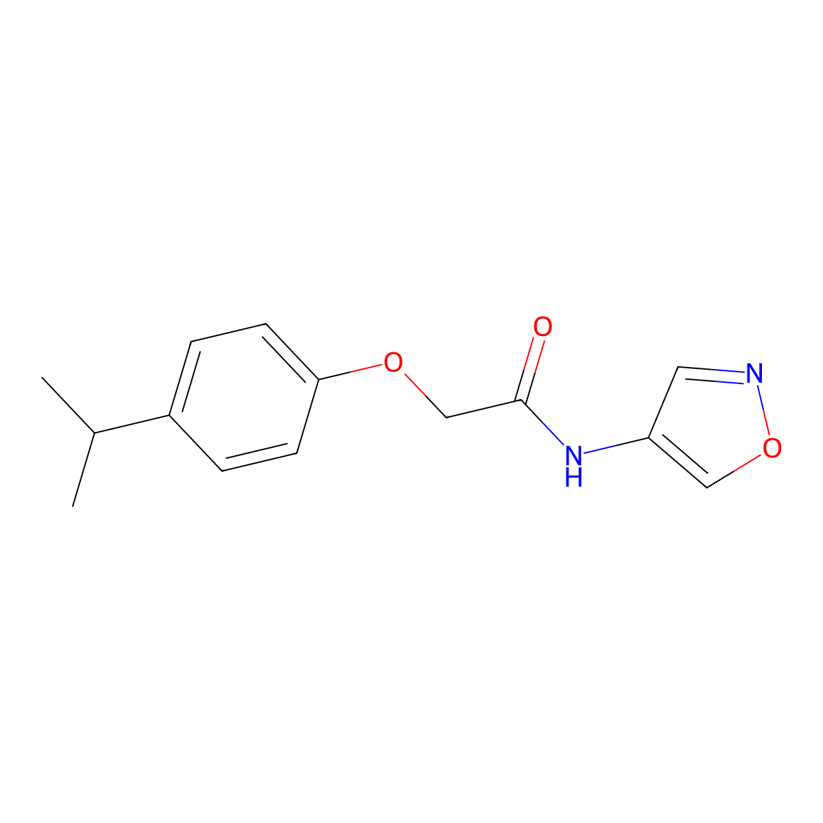 2-(4-isopropylphenoxy)-N-(isoxazol-4-yl)acetamide molecular structure, CAS 1421583-84-7