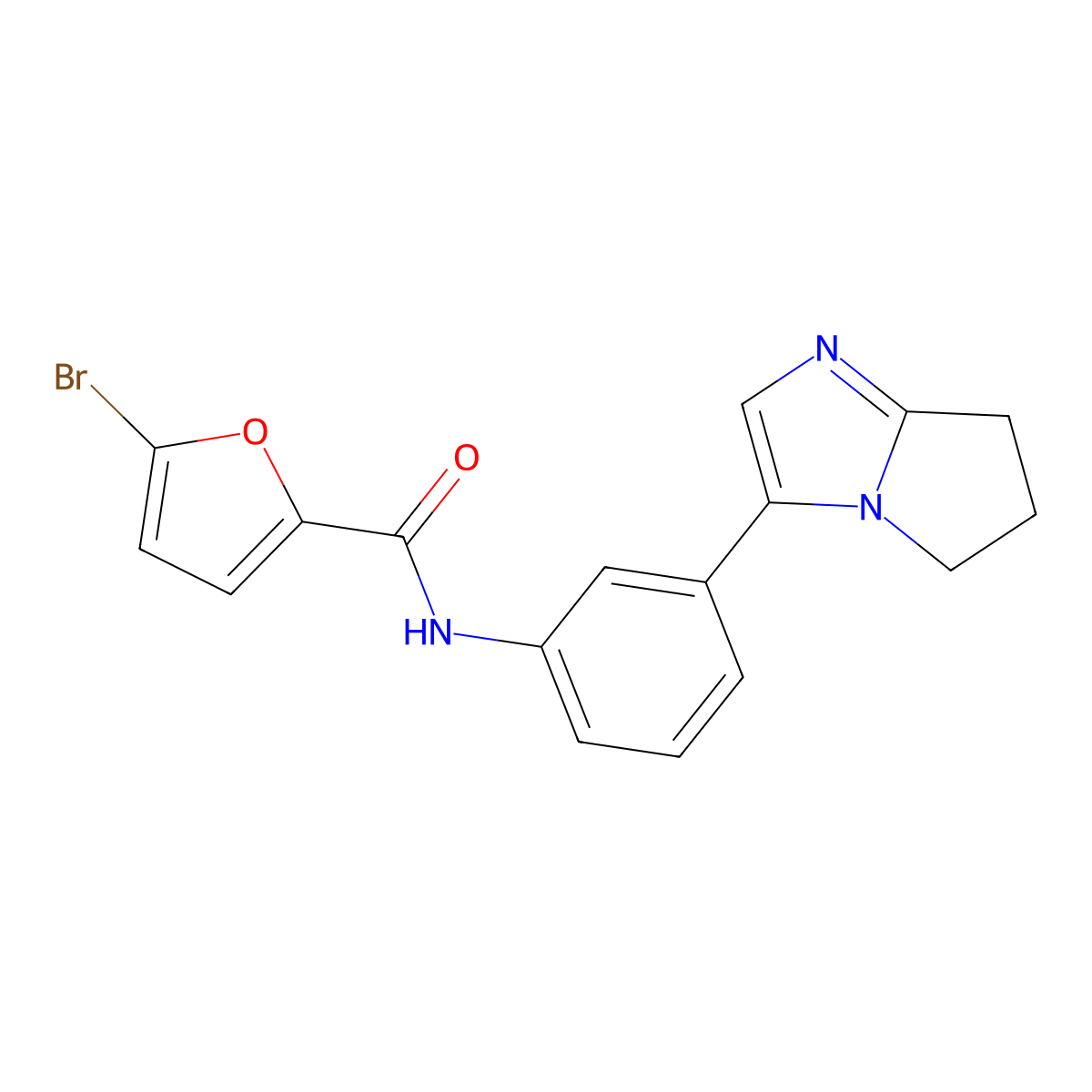 5-bromo-N-(3-(6,7-dihydro-5H-pyrrolo[1,2-a]imidazol-3-yl)phenyl)furan-2-carboxamide molecular structure, CAS 1421584-20-4