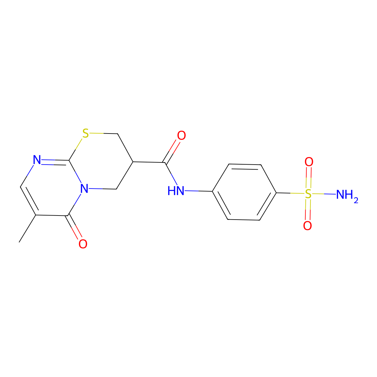 7-methyl-6-oxo-N-(4-sulfamoylphenyl)-2,3,4,6-tetrahydropyrimido[2,1-b][1,3]thiazine-3-carboxamide molecular structure, CAS 1421584-60-2