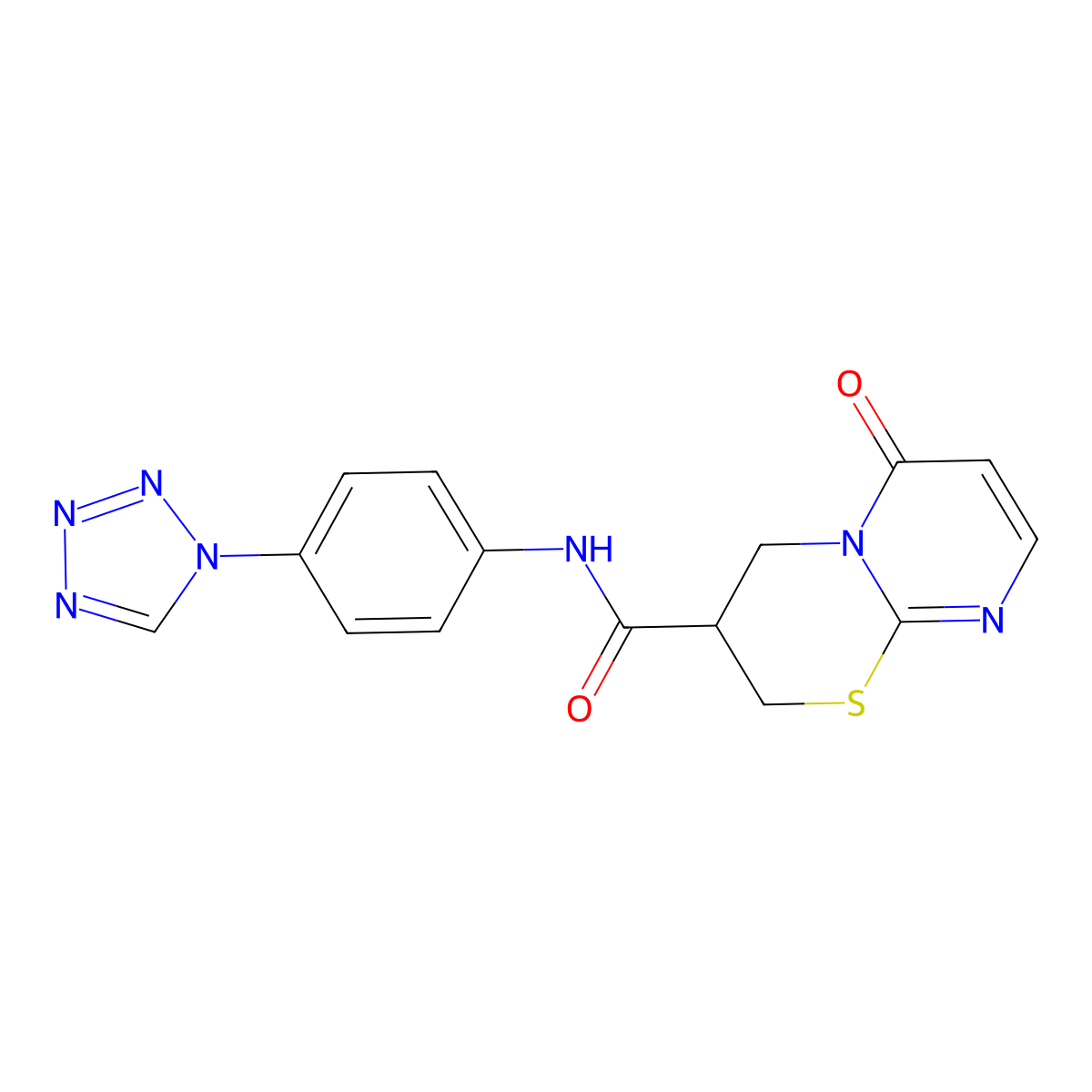 N-(4-(1H-tetrazol-1-yl)phenyl)-6-oxo-2,3,4,6-tetrahydropyrimido[2,1-b][1,3]thiazine-3-carboxamide molecular structure, CAS 1421584-69-1