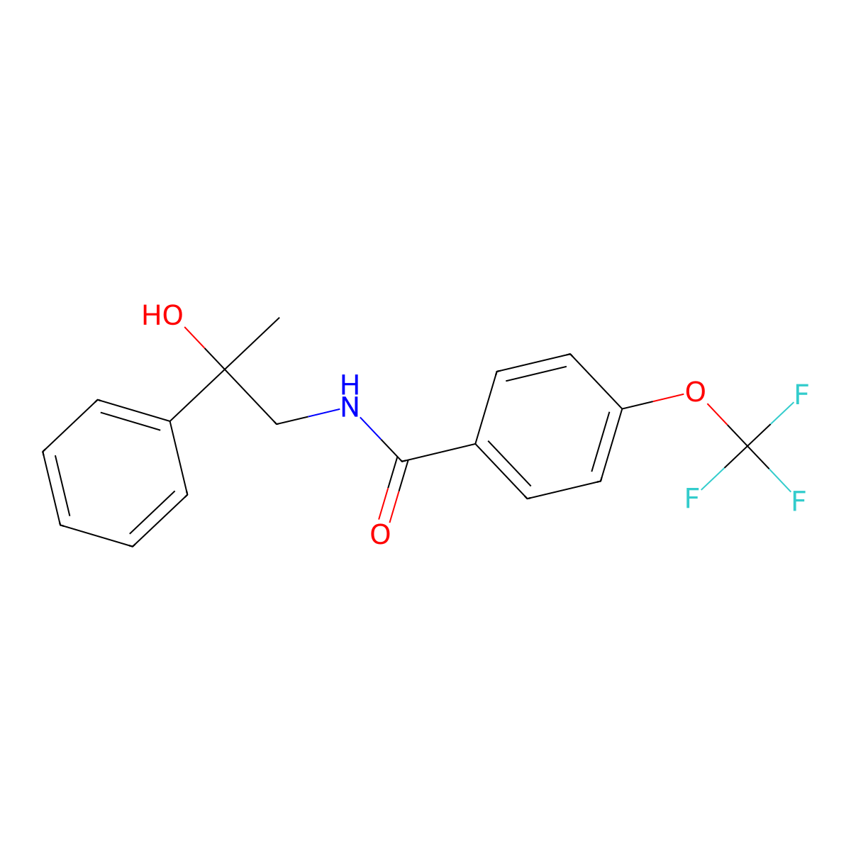 N-(2-hydroxy-2-phenylpropyl)-4-(trifluoromethoxy)benzamide molecular structure, CAS 1421585-27-4