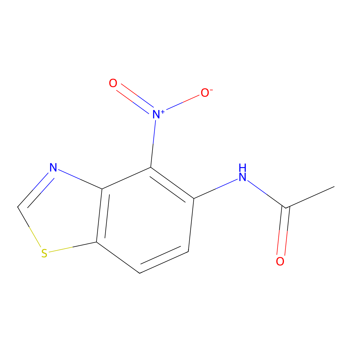 N-(4-nitrobenzo[d]thiazol-5-yl)acetamide molecular structure, CAS 1421585-84-3