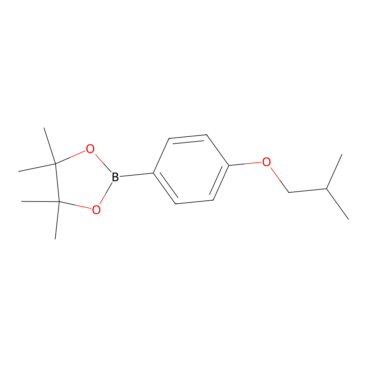 2-(4-Isobutoxyphenyl)-4,4,5,5-tetramethyl-1,3,2-dioxaborolane molecular structure, CAS 1421597-99-0