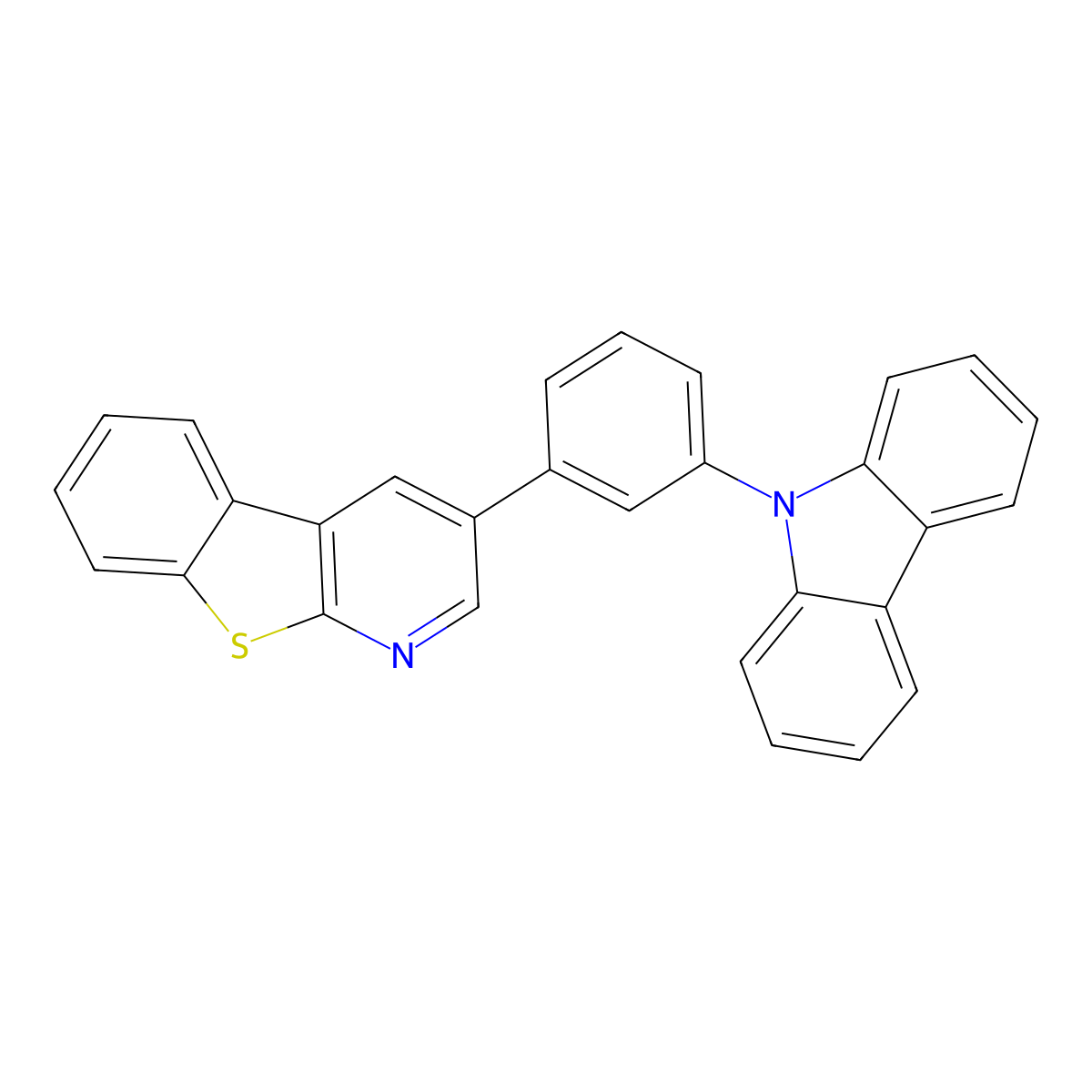 3-(3-(9H-Carbazol-9-yl)phenyl)benzo[4,5]thieno[2,3-b]pyridine molecular structure, CAS 1421599-23-6