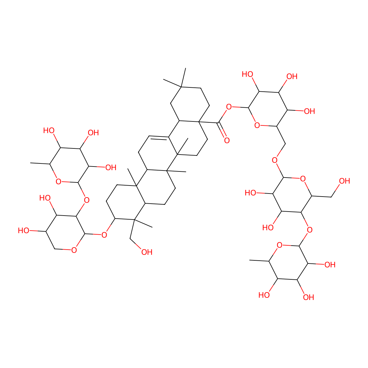 Hederacoside C molecular structure, CAS 14216-03-6