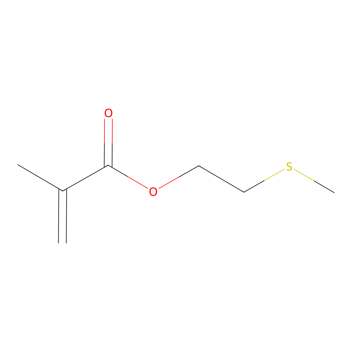2-(Methylthio)ethyl methacrylate molecular structure, CAS 14216-23-0