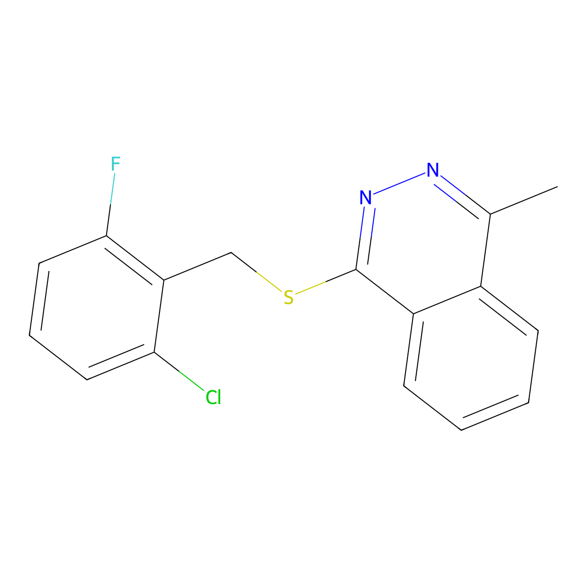 1-[(2-Chloro-6-fluorobenzyl)sulfanyl]-4-methylphthalazine molecular structure, CAS 1421600-07-8