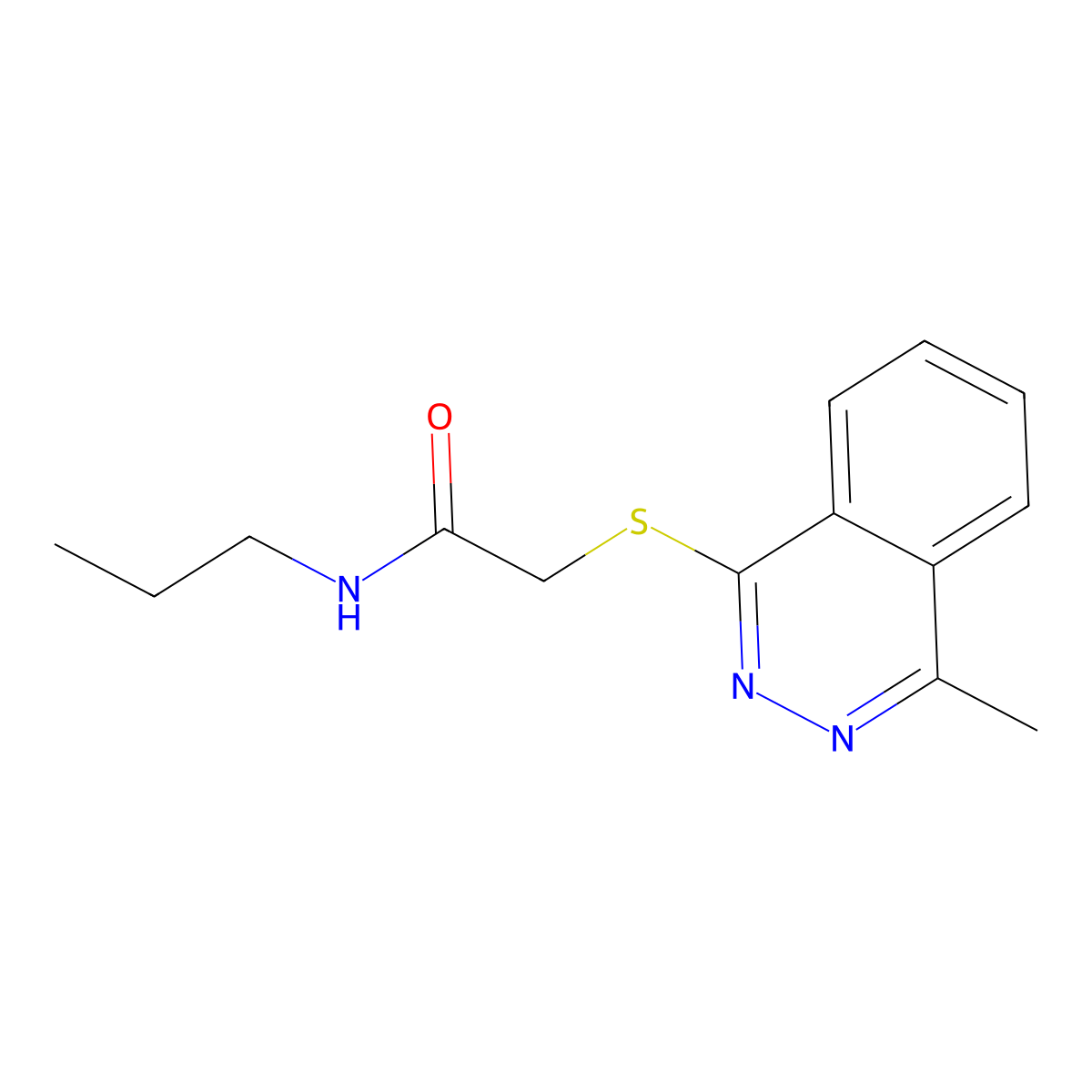 2-[(4-methylphthalazin-1-yl)sulfanyl]-N-propylacetamide molecular structure, CAS 1421600-11-4