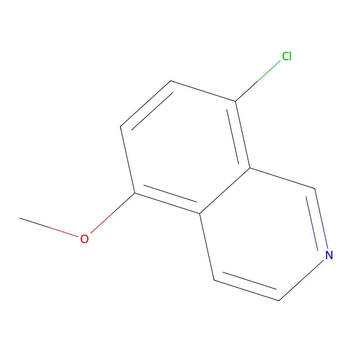 8-Chloro-5-methoxyisoquinoline molecular structure, CAS 1421600-95-4