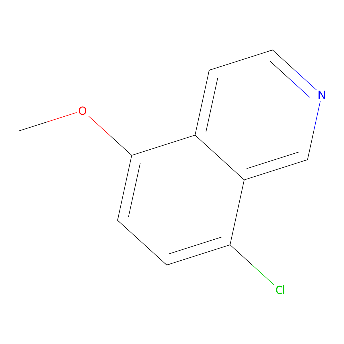 8-Chloro-5-methoxyisoquinoline molecular structure, CAS 1421600-95-4
