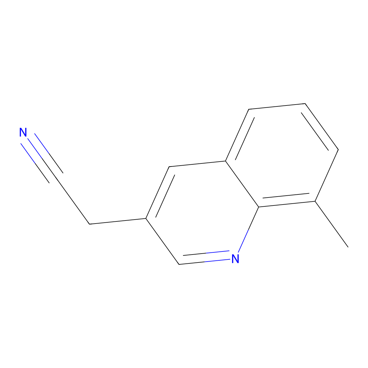 2-(8-Methylquinolin-3-yl)acetonitrile molecular structure, CAS 1421601-05-9