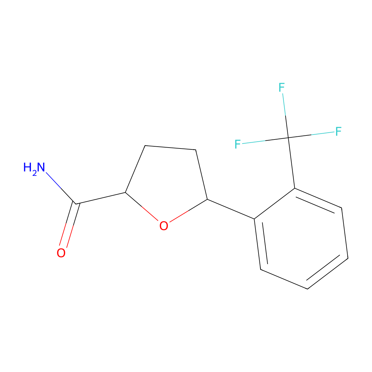 5-[2-(Trifluoromethyl)phenyl]oxolane-2-carboxamide molecular structure, CAS 1421601-11-7