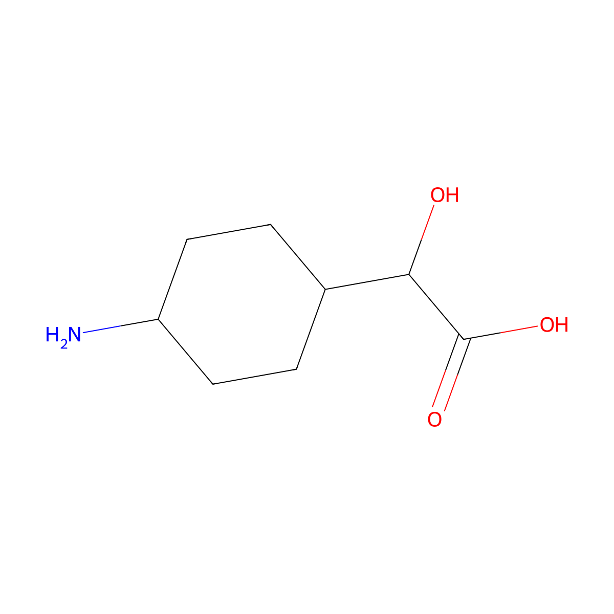 2-(4-Aminocyclohexyl)-2-hydroxyacetic acid molecular structure, CAS 1421601-18-4
