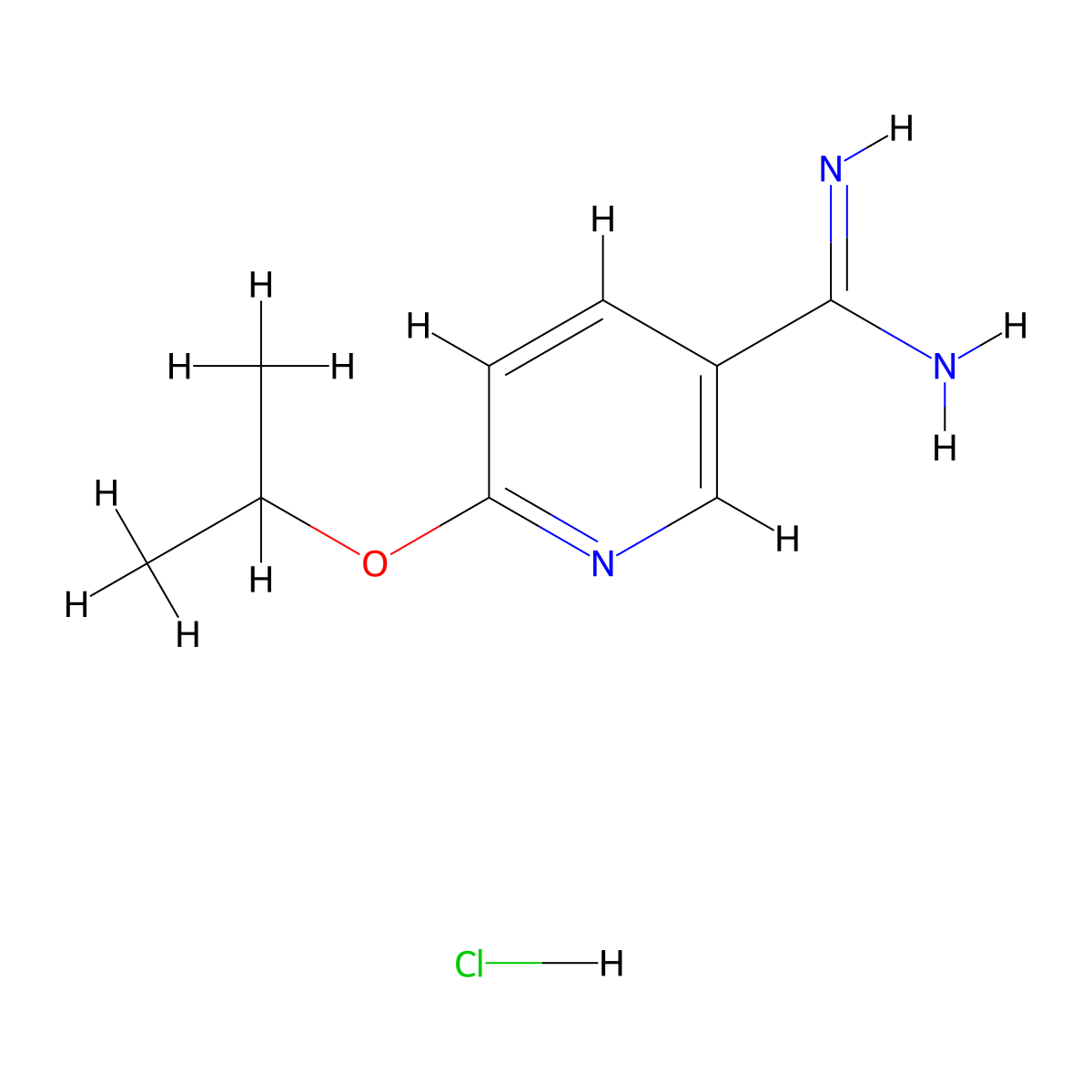 6-(Propan-2-yloxy)pyridine-3-carboximidamide hydrochloride molecular structure, CAS 1421601-24-2