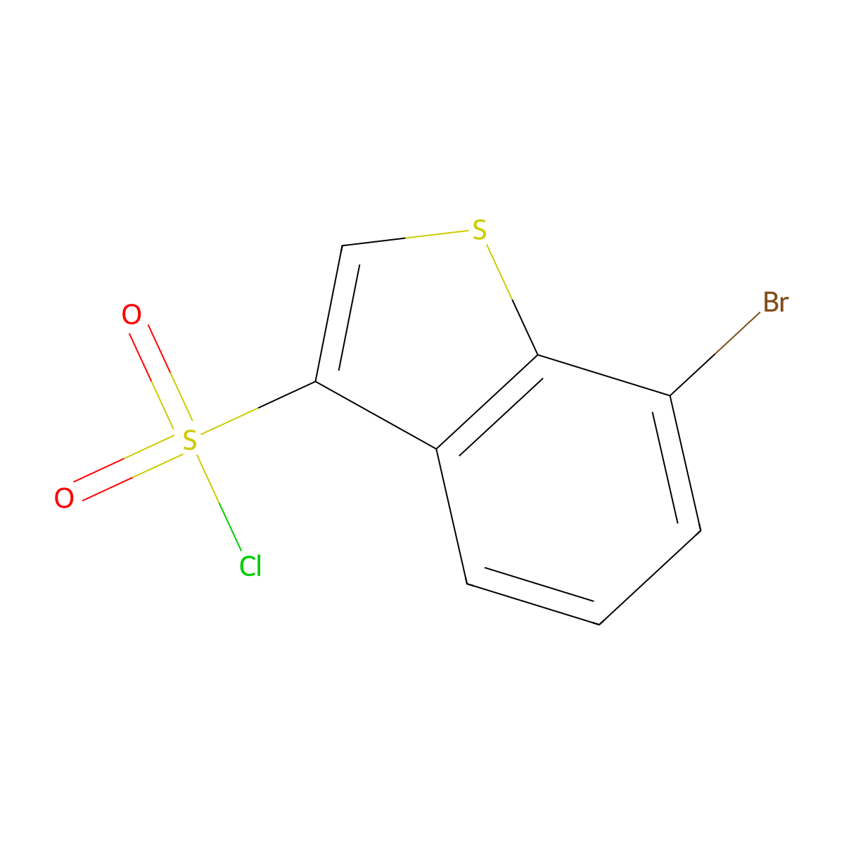 7-Bromo-1-benzothiophene-3-sulfonyl chloride molecular structure, CAS 1421601-28-6