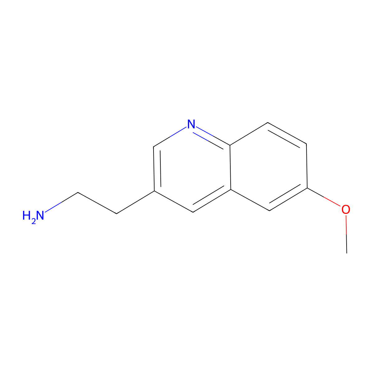 2-(6-Methoxyquinolin-3-yl)ethan-1-amine molecular structure, CAS 1421601-37-7