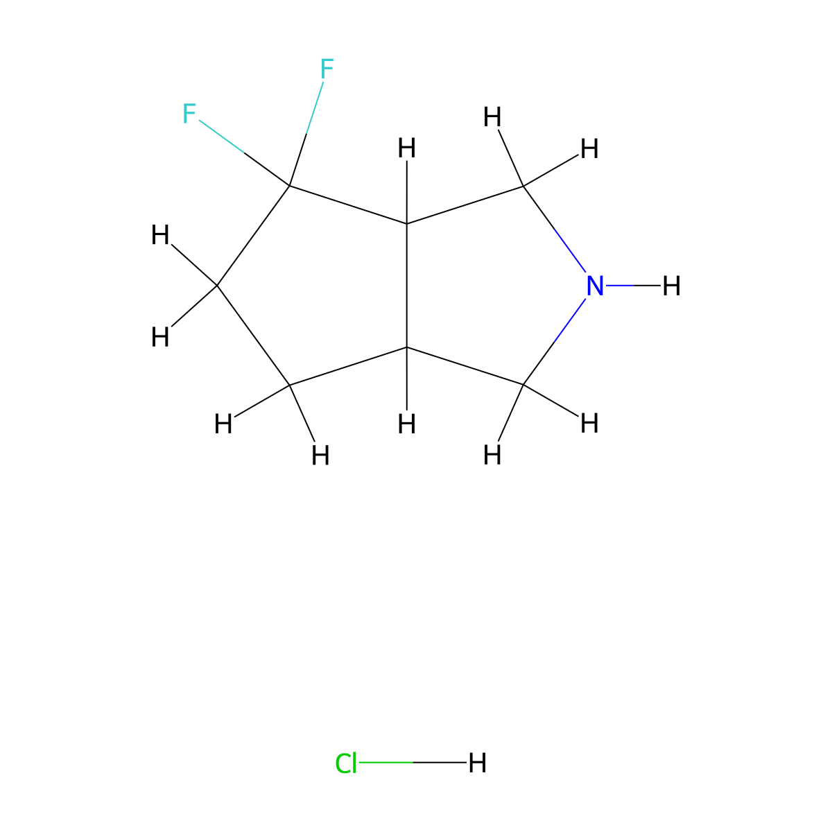 4,4-Difluoro-octahydrocyclopenta[c]pyrrole hydrochloride molecular structure, CAS 1421601-42-4