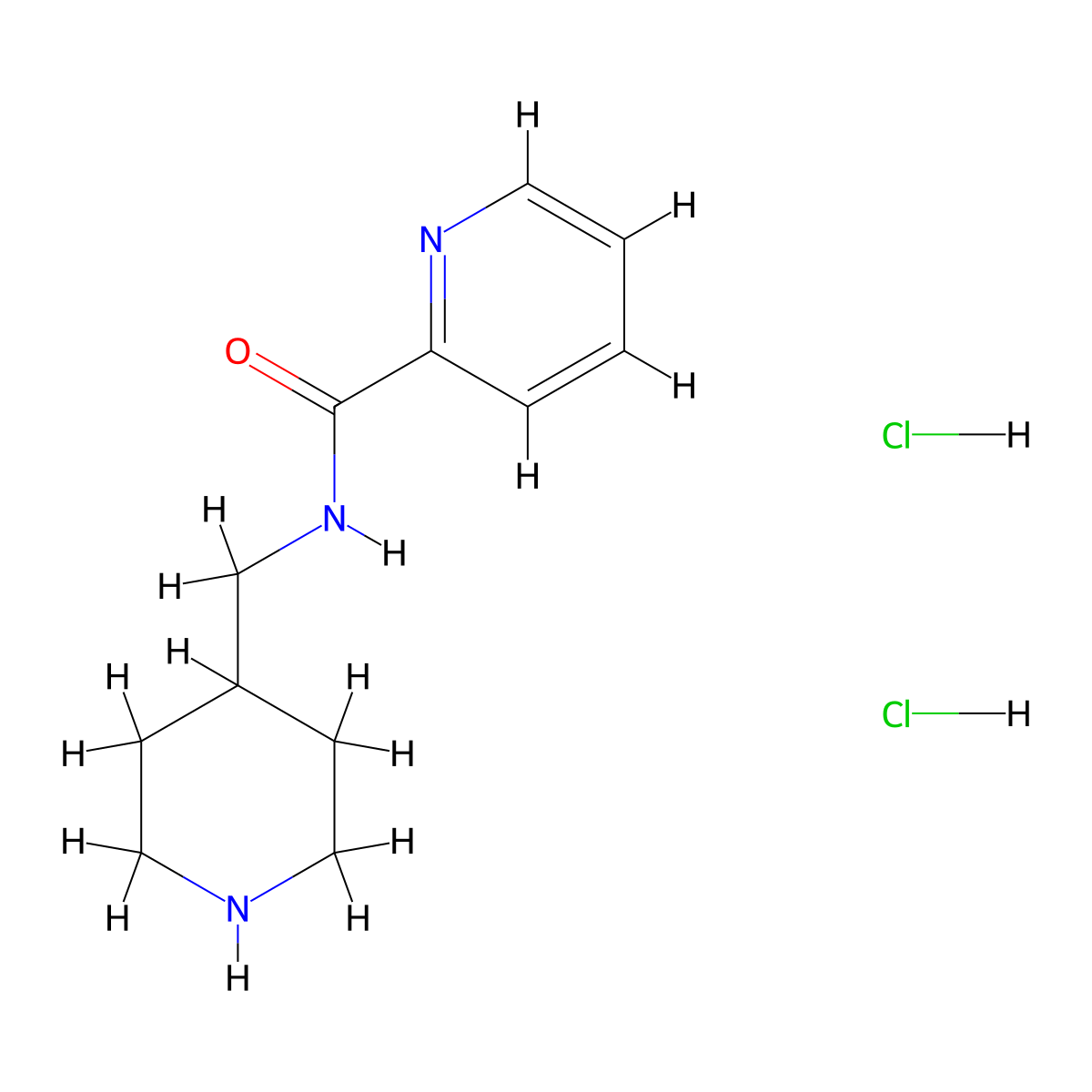 N-(piperidin-4-ylmethyl)pyridine-2-carboxamide dihydrochloride molecular structure, CAS 1421601-51-5