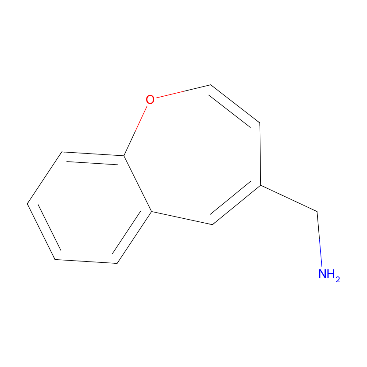 1-Benzoxepin-4-ylmethanamine molecular structure, CAS 1421601-52-6