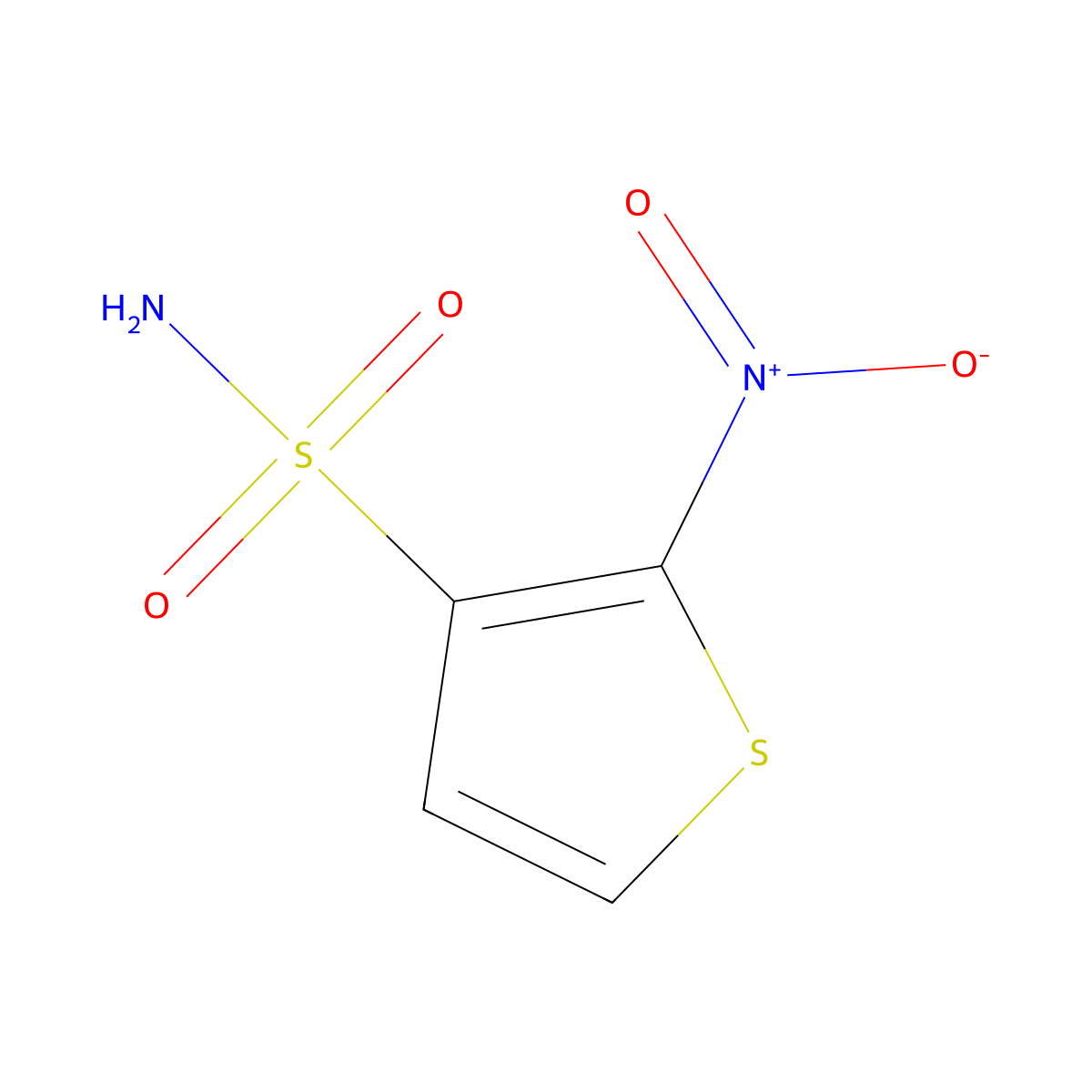 2-Nitrothiophene-3-sulfonamide molecular structure, CAS 1421601-53-7