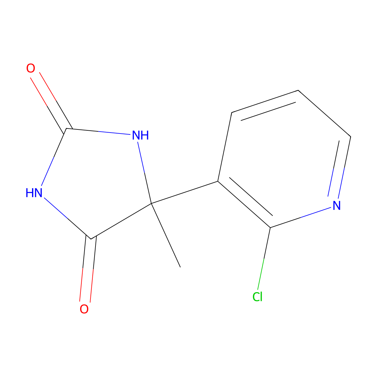 5-(2-Chloropyridin-3-yl)-5-methylimidazolidine-2,4-dione molecular structure, CAS 1421601-54-8