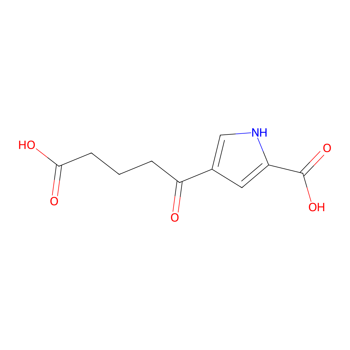 4-(4-carboxybutanoyl)-1H-pyrrole-2-carboxylic acid molecular structure, CAS 1421601-59-3